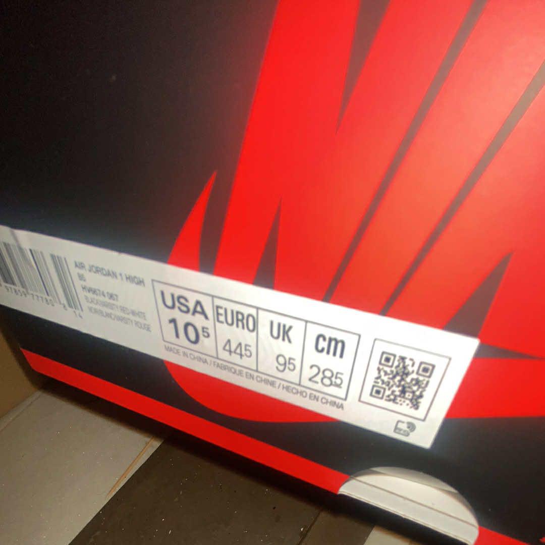 NIKE AIR JORDAN1 high 85 bred （2025）10H
