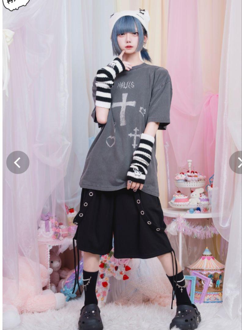 国産品 はうるず hauls じゃらじゃらサスペンダーショーツ メルカリ - パンツ