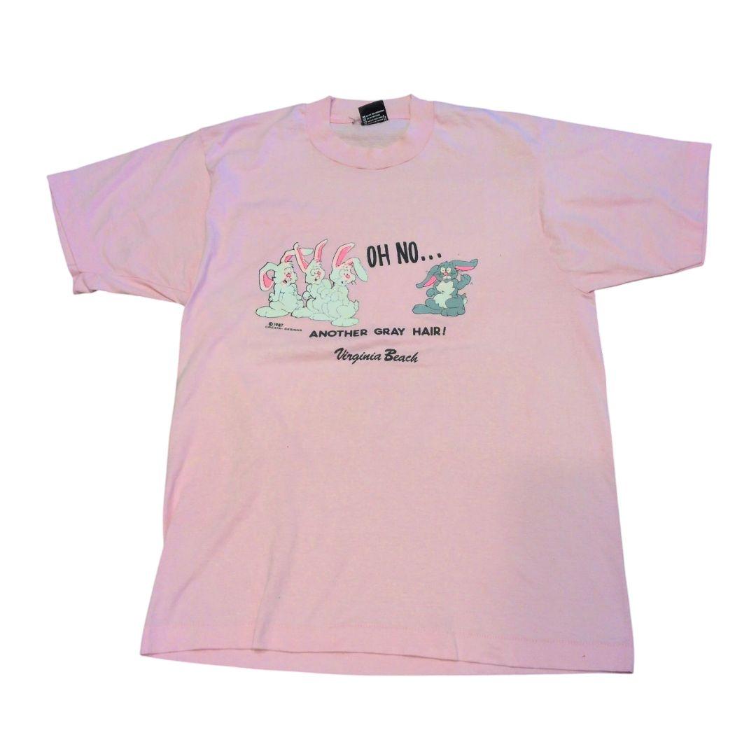 80年代 うさぎ　Tシャツ　シングルステッチ　ヴィンテージ　アニマルジョーク