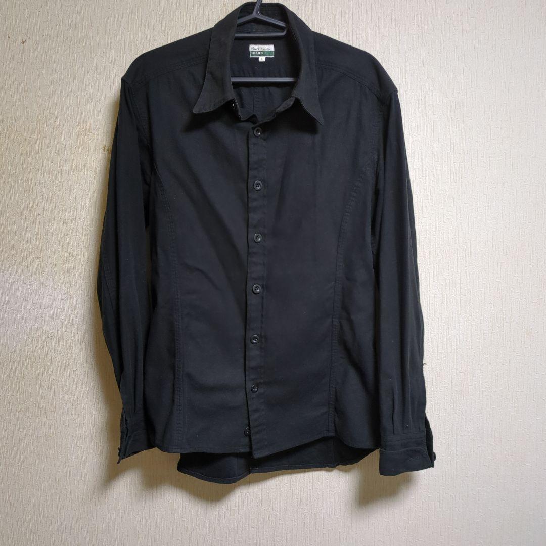 Paul Smith Jeans 希少ダブルカフス ブラック長袖シャツ L 良品