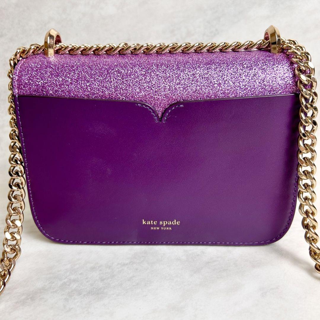 美品】Kate Spade ニコラ ラメ 2way チェーン ショルダーバッグ