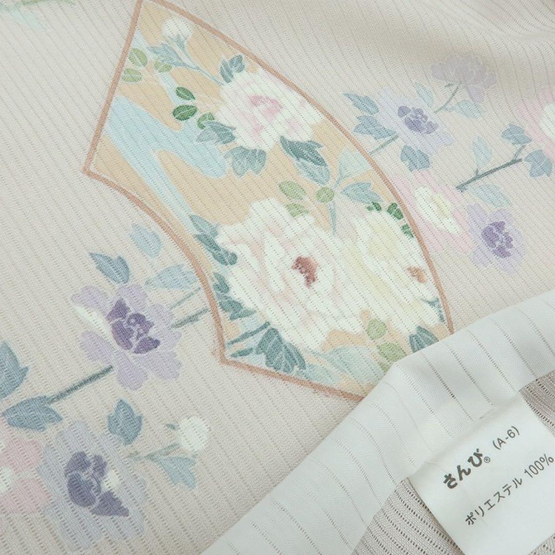 専用✺美品 さんび謹製 扇 花草模様 絽 訪問着 着物 A3040