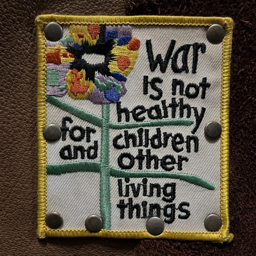 60’s 当時物 War is not health 反戦 オールレザーバッグ