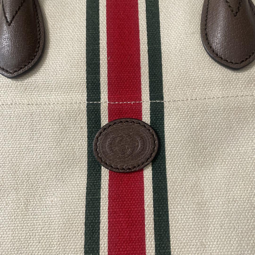 美品】グッチ シェリーライン フォールダブル トートバッグ 2way