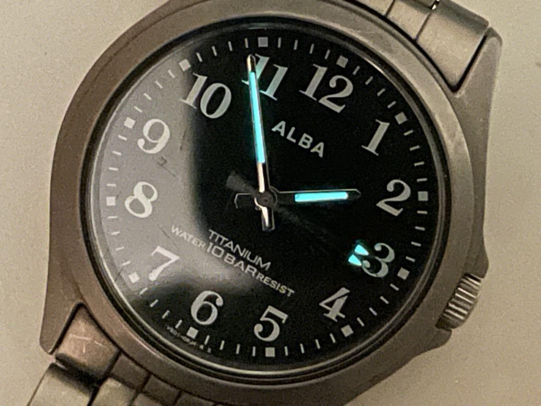 時計 SEIKO ALBA TITANIUM QUARTZ V501-0BC0