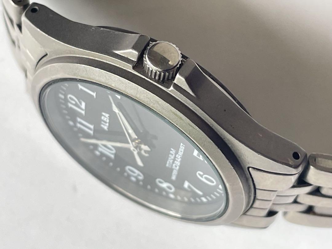 時計 SEIKO ALBA TITANIUM QUARTZ V501-0BC0