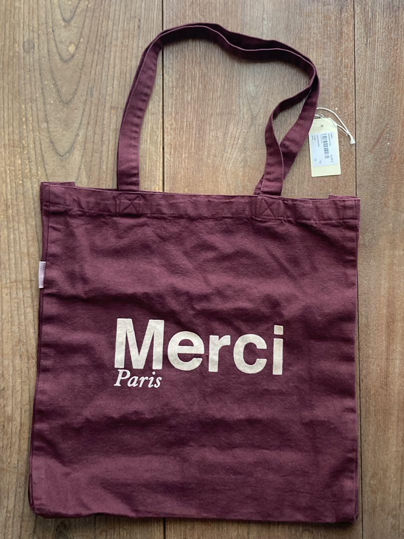 【パリ購入・正規品】Merci Paris トートバック ボルドー色
