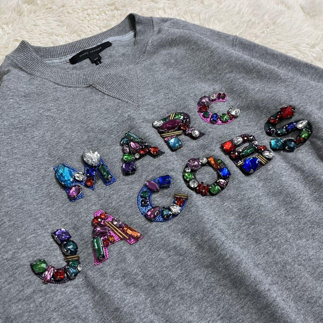 美品✨マークジェイコブス ビジュー装飾ロゴ スウェット