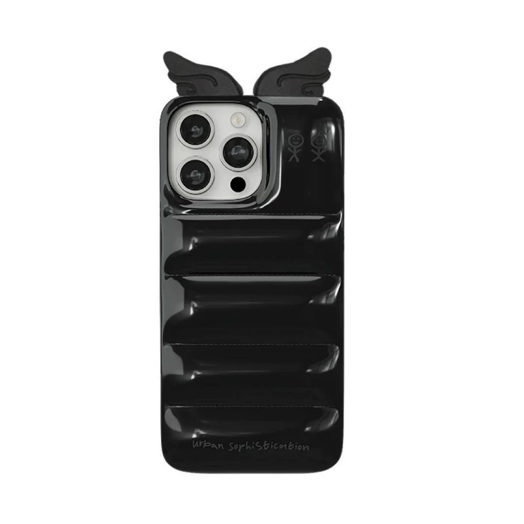 Urban Sophistication iPhone16ケース ブラック 羽