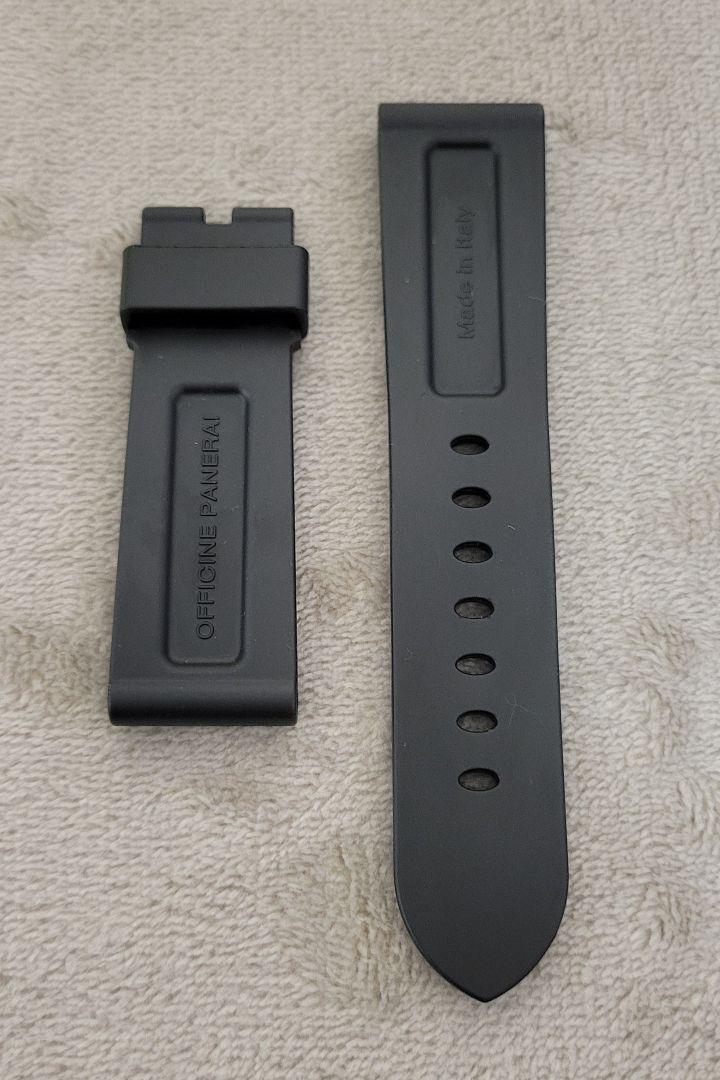 純正　パネライ ラバーストラップ ブラック　24mm