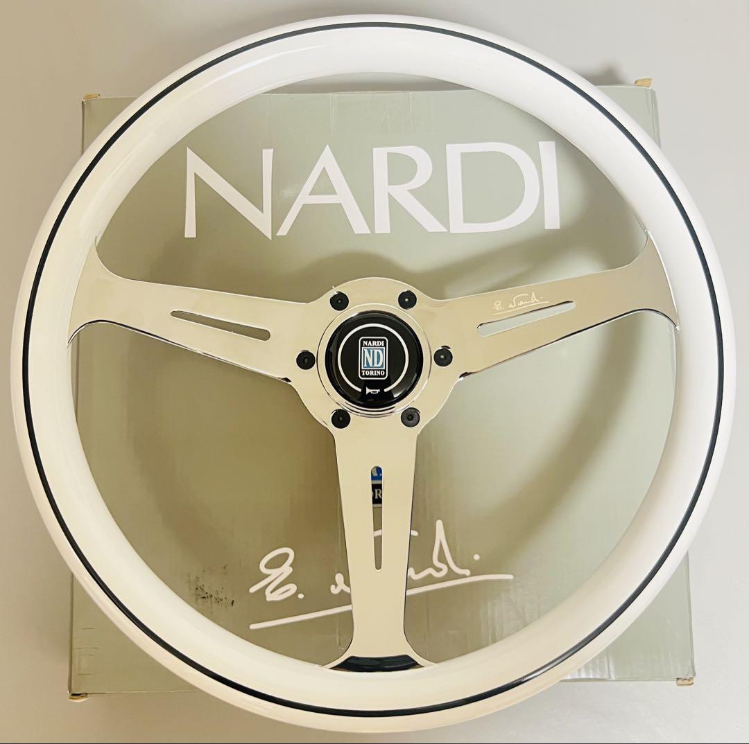 【大特価セール】NARDI ナルディクラシック ホワイトステアリング 14インチ