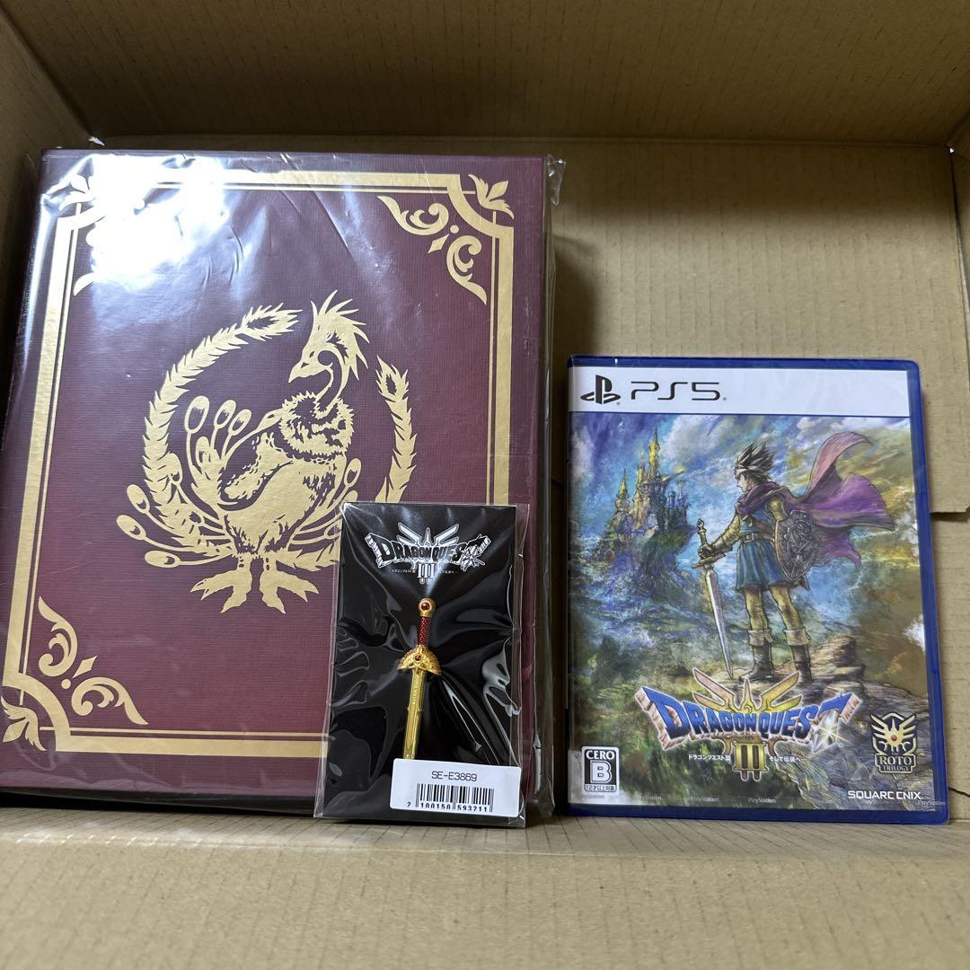 PS5 ドラゴンクエストIIIそして伝説へ 収納ブック+ロトの剣 ピンズ