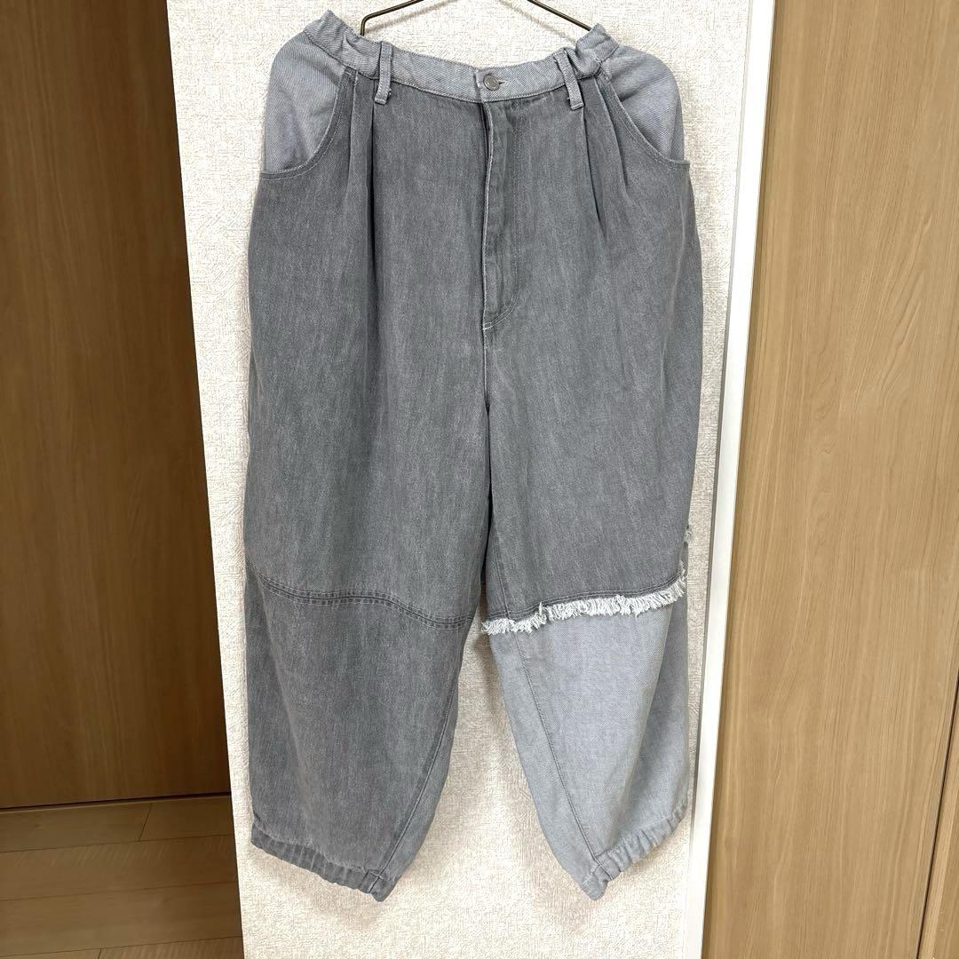 ニコアンド　MODE NORM COREリメイク風デニムバルーンパンツ　M