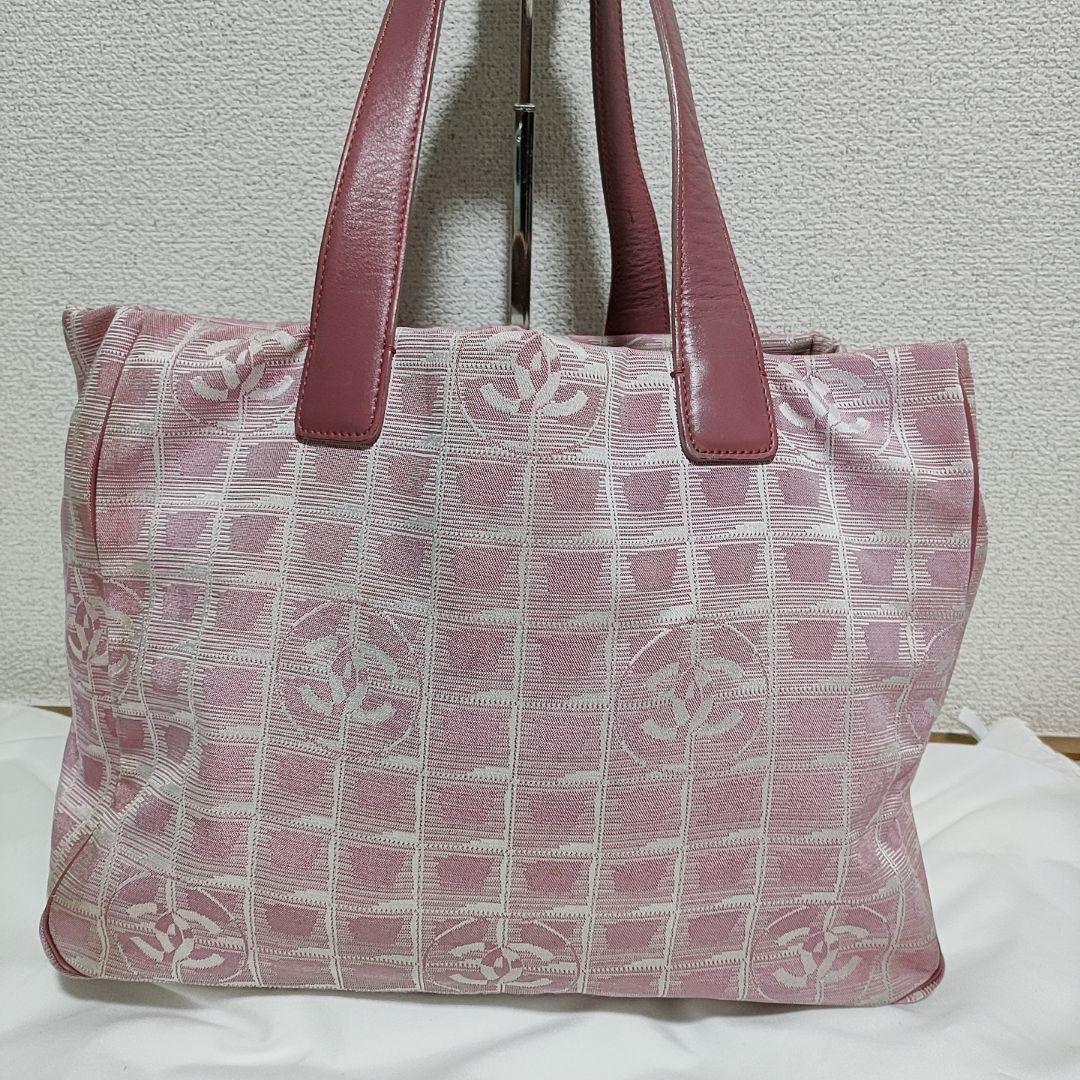 シャネル トートバッグ ニュートラベルラインMM ピンク