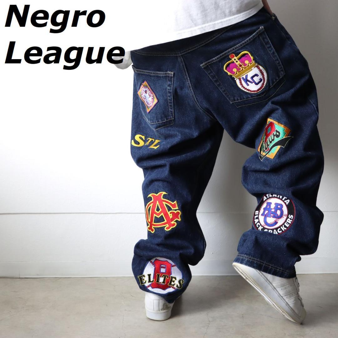 NLB ブラック ニグロリーグ ワッペン デニム 36