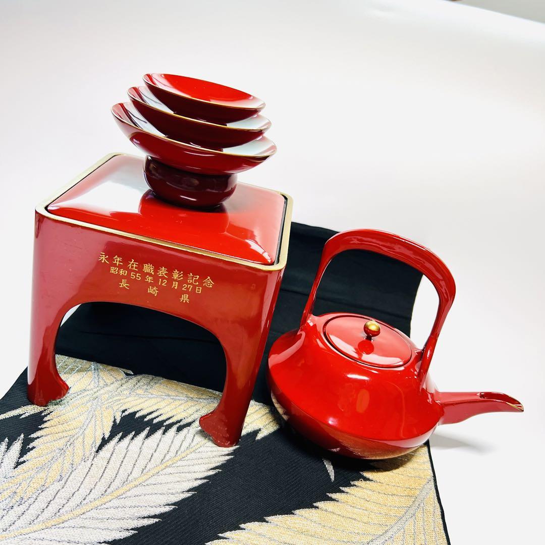 輪島塗木製　蒔絵　茶道具　漆器　お屠蘇　屠蘇器　共箱