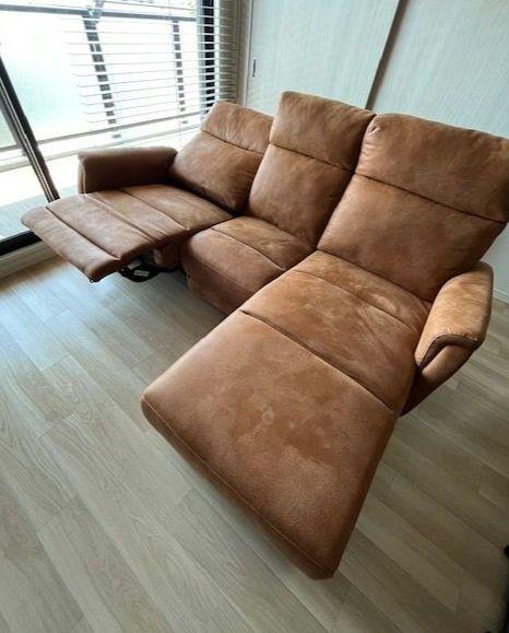 電動カウチソファ左