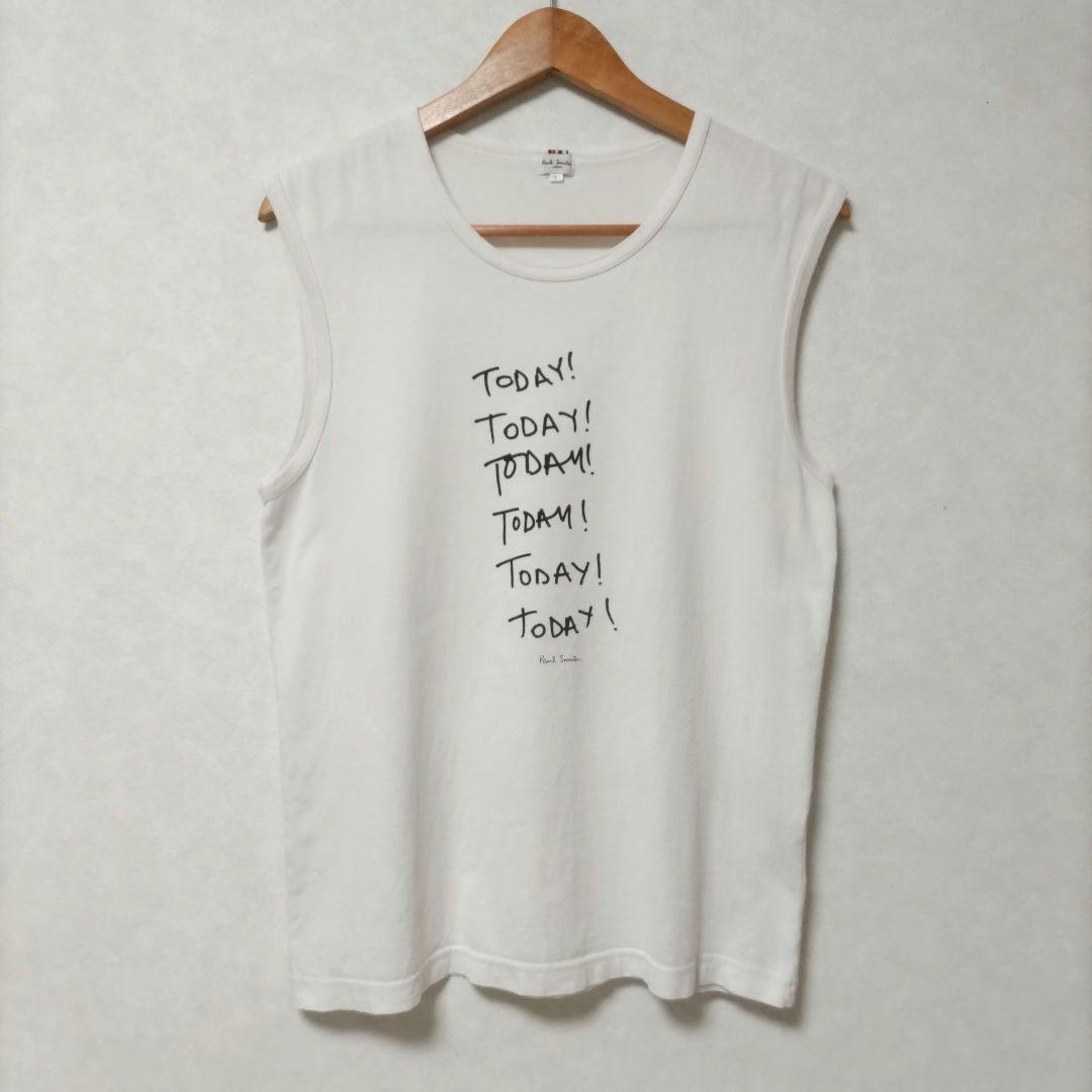 【美品】Paul Smith LONDON　丸首　ノースリーブ　L　オフホワイト