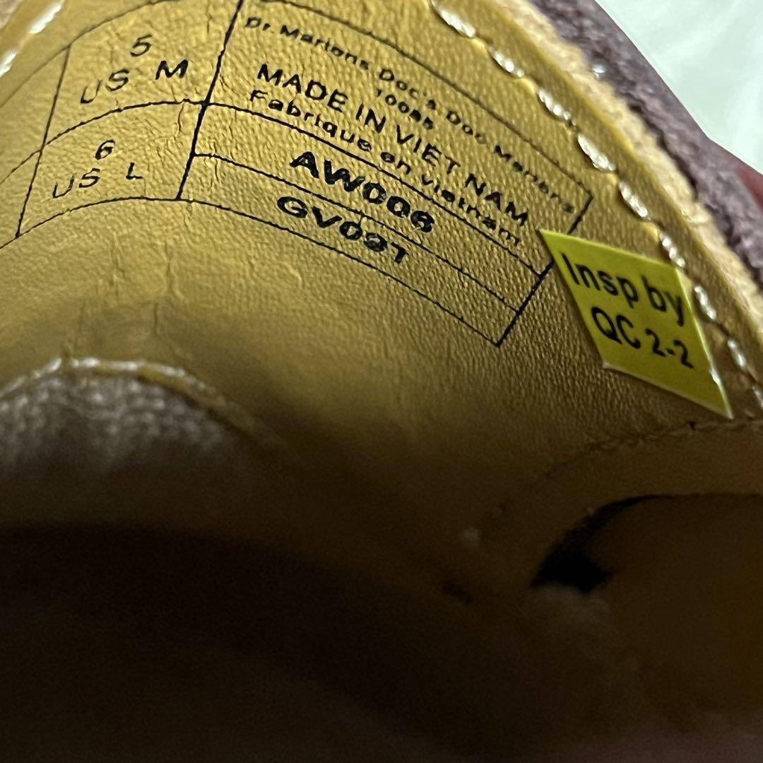 新品 ドクターマーチン 3ホール 1461 チェリーレッド UK4 23cm