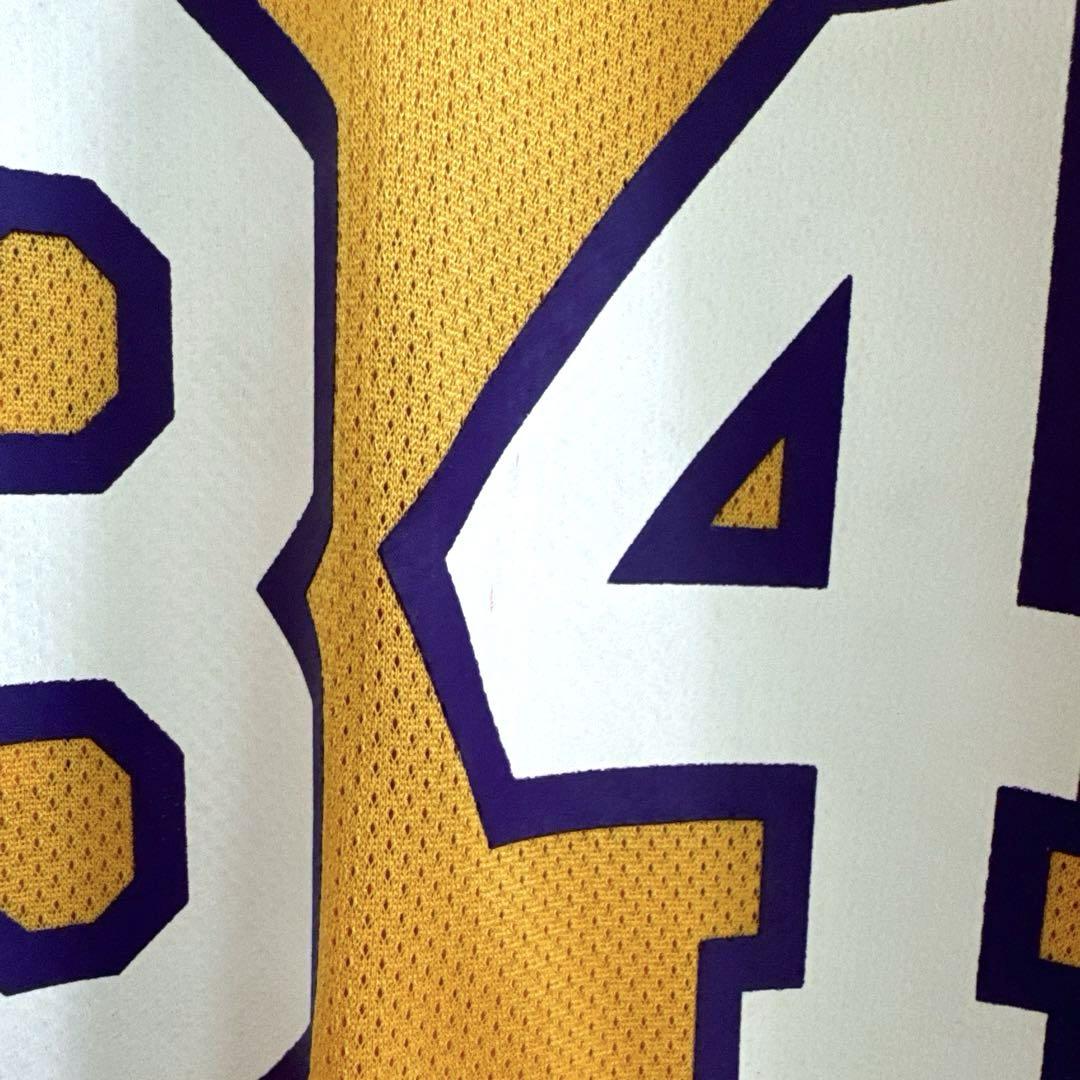 美品 REEBOK LAKERS レイカーズ 2XL バスケゲームシャツ刺繍B系