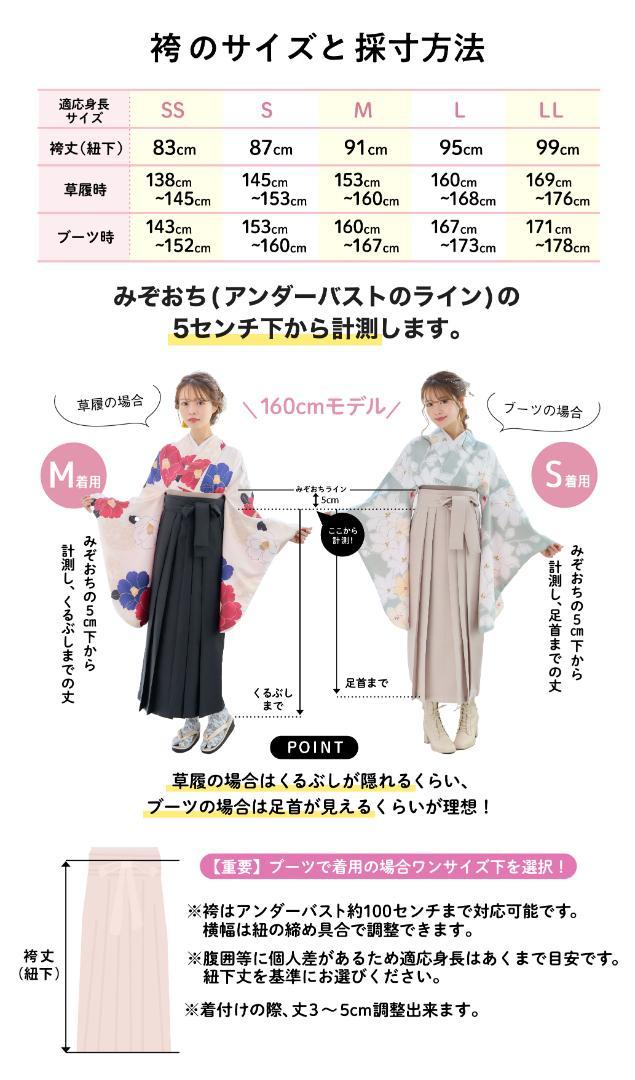 新品袴3点セット 卒業式 小学生 大学生 セット 袴 水色 ベージュ 2LBJ