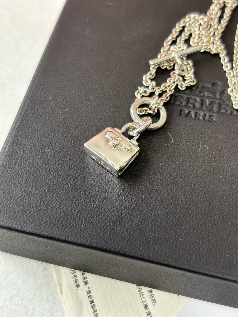 HERMES シルバー925 バッグモチーフネックレス