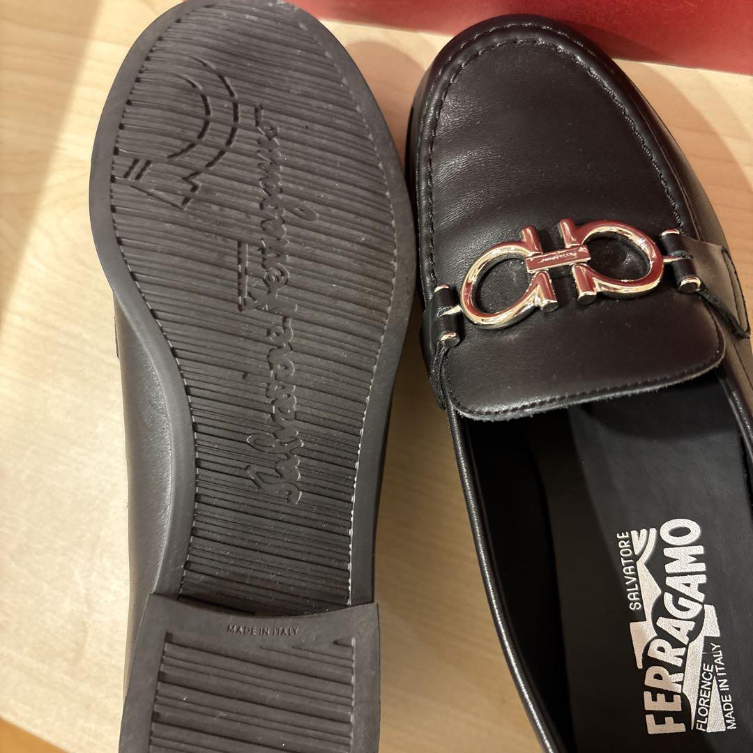フェラガモ Ferragamo ブラックローファー 4 1/2 22cm