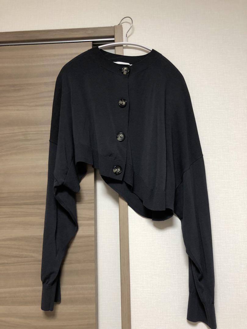 メーカー直売所 ◼︎試着のみ美品◼︎ENFOLD マイクロミニ カーディガン グレー トップス