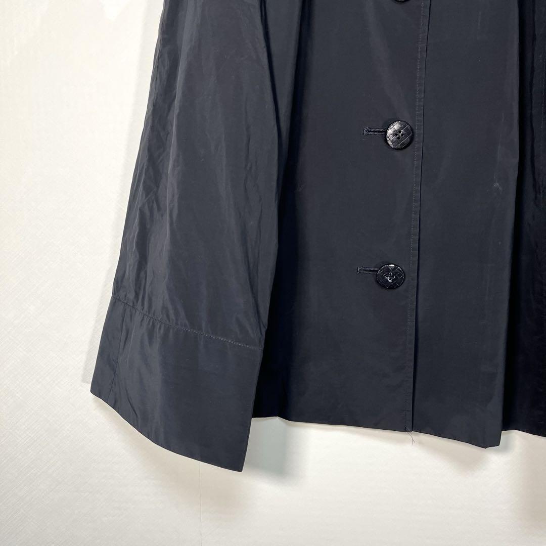 DAKS【13ABR】ブラック ケープコート ポンチョ風ジャケット A