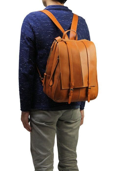 本革リュックサック クラシコMタイプ キャメル×カーキ | kamed.az