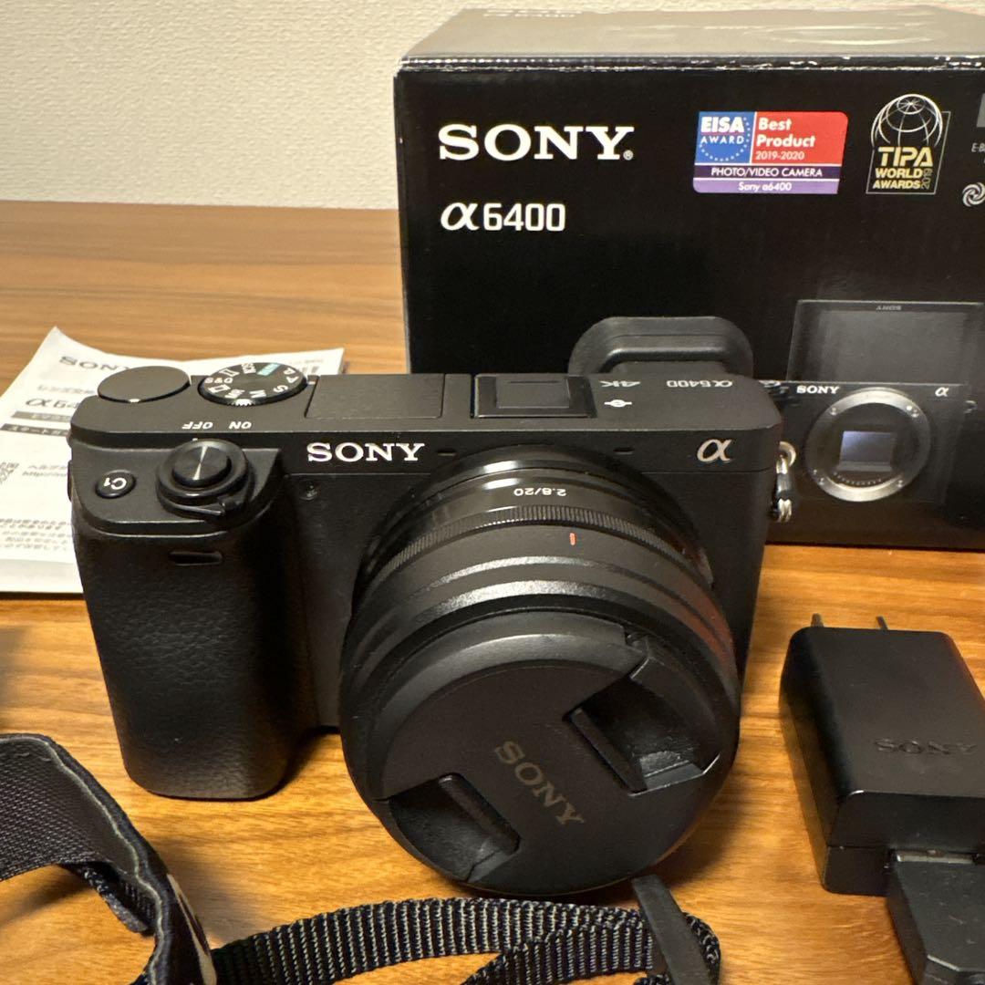 値下げ中！SONYα6400ボディSONY E20mmF2.8単焦点レンズセット SONYα6400ボディとSONY E20mmF2.8単焦点レンズセット