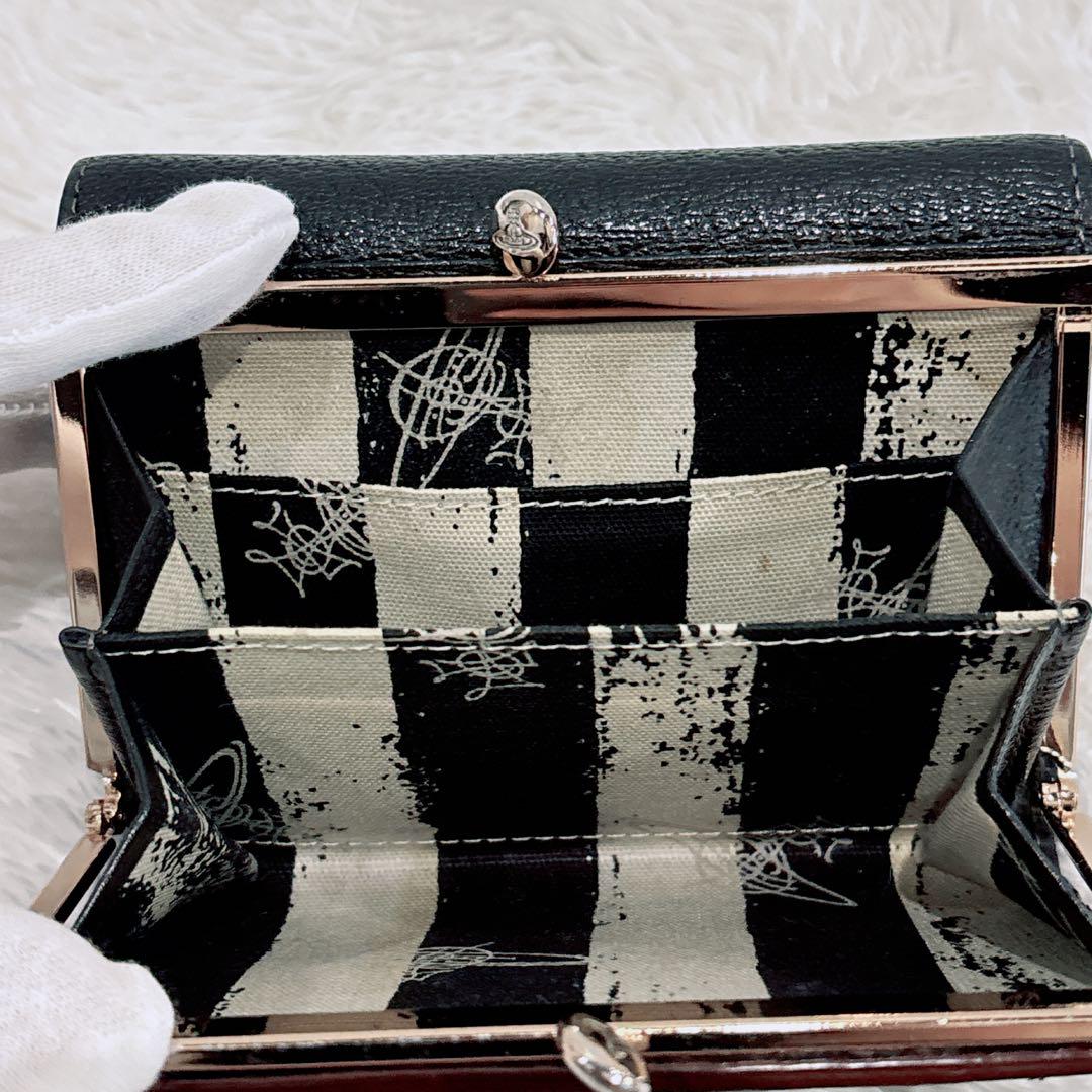 VivienneWestwood 三つ折財布 がま口財布 ブラック ビッグオーブ