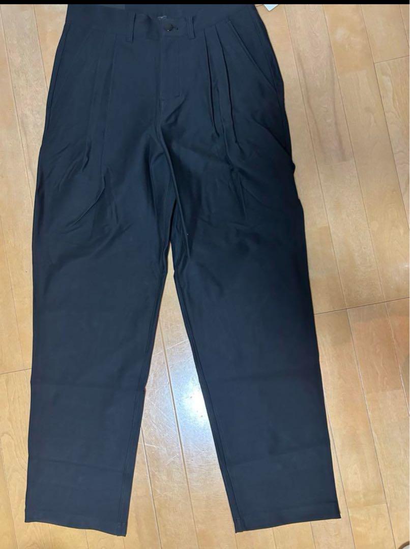 素敵な Utilitech ツイル リラックスプリーツトラウザー パンツ