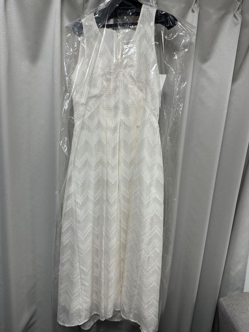 Cut jacquard sheer Dress – L'AUBE BLANC