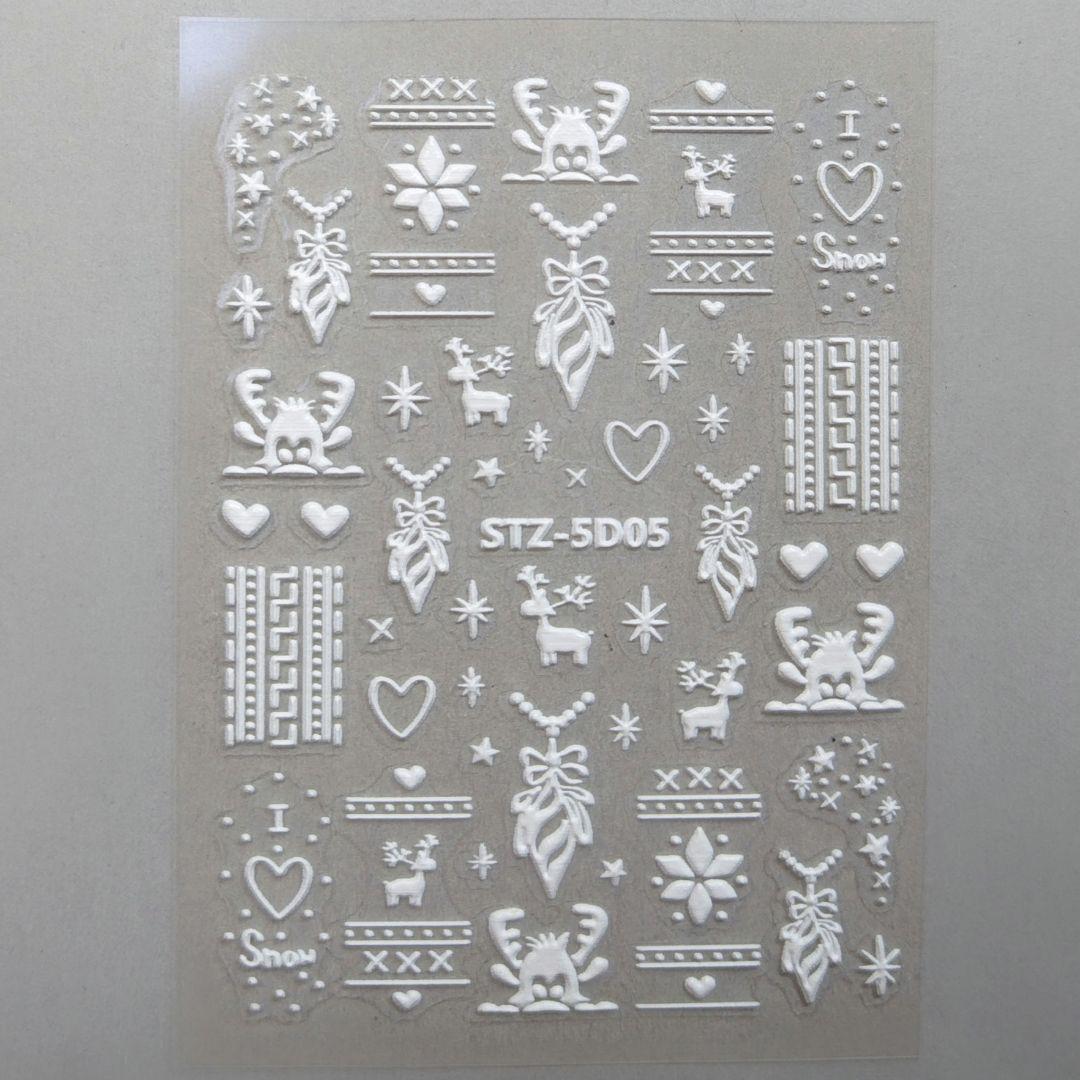 最終値下げ!!ネイルシール 4枚SET ホワイト クリスマス 白 雪 簡単 張る 最終値下げ!!ネイルシール 4枚SET ホワイト クリスマス 白 雪