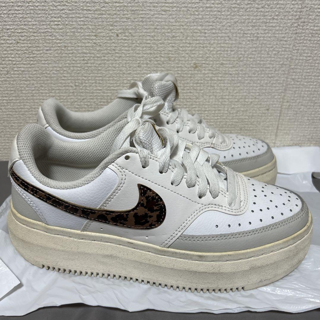 Nike Air Force 1 ホワイトレオパード厚底スニーカー - メルカリ