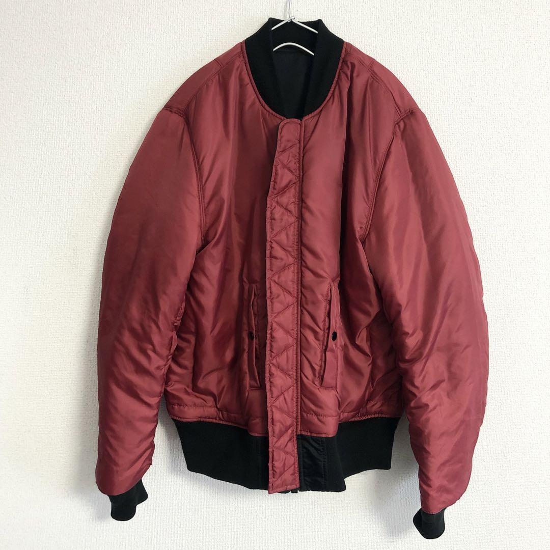 美品　ALPHA バックロゴ MA-1 フライトジャケット ブラック LARGE