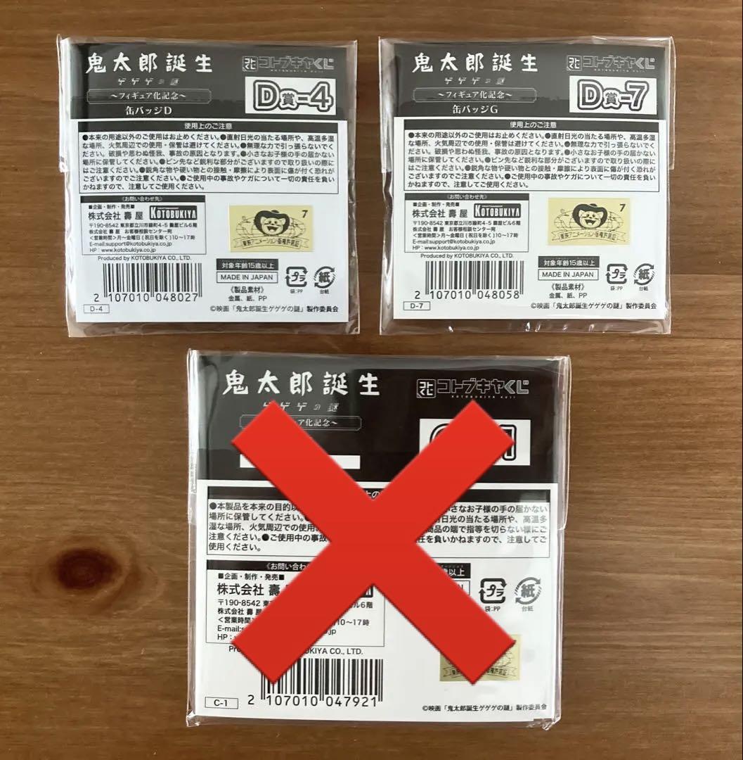ゲゲゲの謎 ゲ謎 コトブキヤくじ 付箋 缶バッジ 鬼太郎の父 水木
