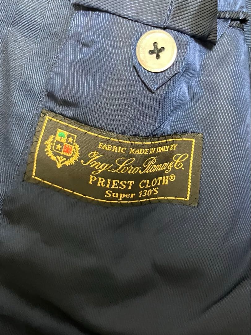 トゥモローランド　テーラード　ロロピアーナ　青　スーツ　48 L位　130s