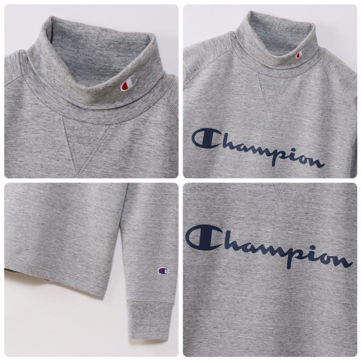 チャンピオン トップス 保温 グレー XL PFIZd-m39529278980 ゴルフ タートルネック 長袖Tシャツ 国産高評価