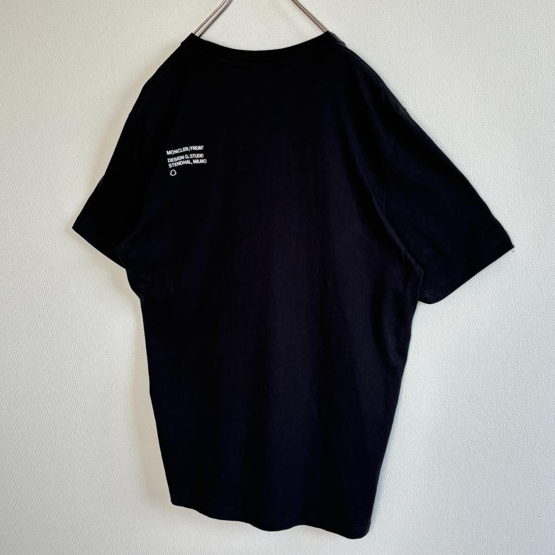 【ルイスレザーコラボ】モンクレール/フラングメント/Tシャツ/黒/L/QR確認済