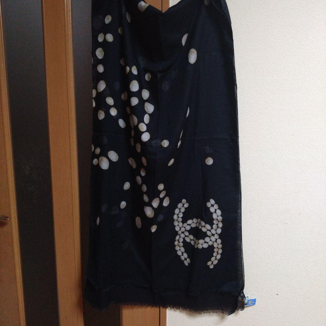 美品◇袋付き◇CHANEL ブラック ストール/パレオ
