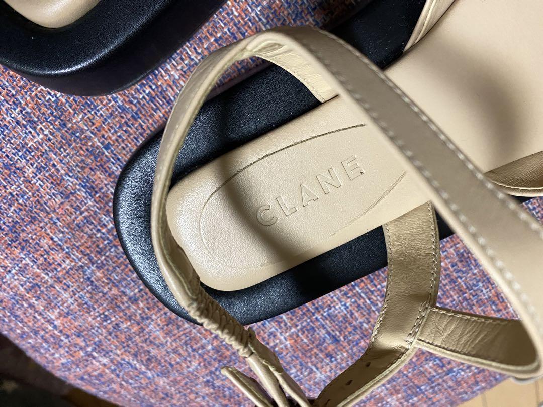 ＼半額SALE／ claneベージュフラットサンダル36 靴