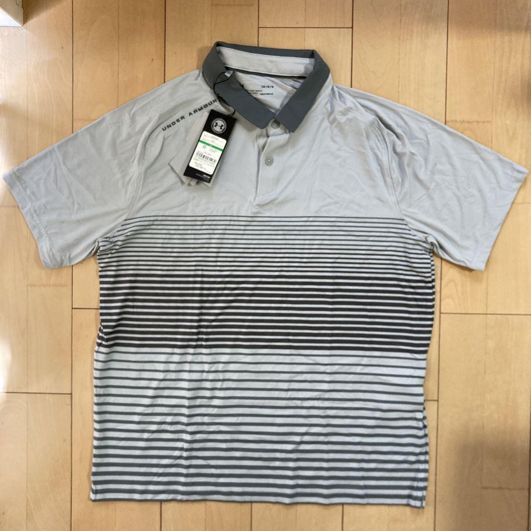 Under Armour HeatGear ポロシャツ LG グレーGOLF