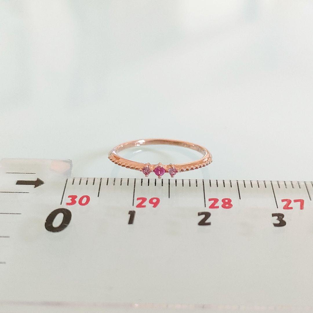 【おすすめ】 K10 ete PG 3号 リング ミル打ち カラーストーン サファイア アクセサリー
