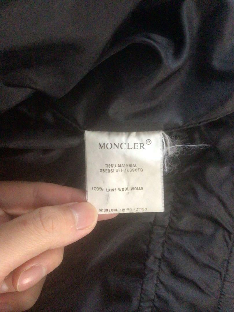 MONCLER Paris グレー ダウンジャケット サイズ4 ウール 青タグ