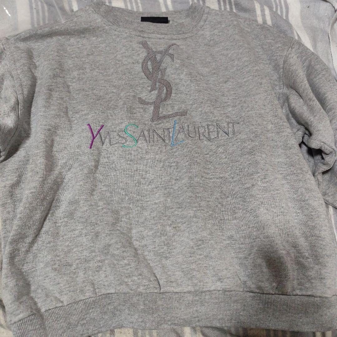 イブサンローラン スウェット トレーナー グレー レディースM