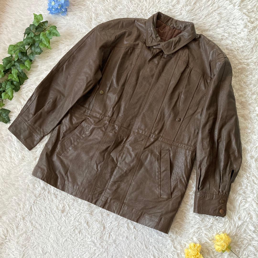 90s ヴィンテージ　Bogard レザージャケット　ペツガリー　茶色　L