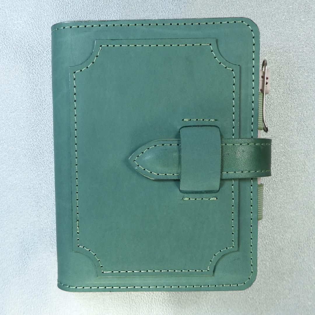 若草色のシステム手帳（B7判,mini6穴BDφ19mm）NO.241338G