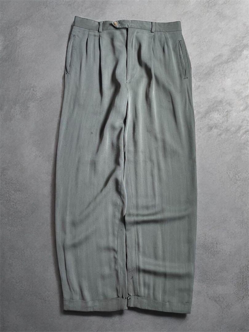 80s GIORGIO ARMANI rayon gab slacks